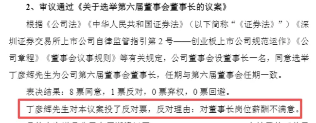 年薪435万嫌少？A股董事长反对自己连任